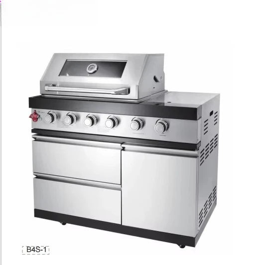 Modern Korean Stainless Steel Outdoor Kitchen Cabinet New Comprehensive Garden BBQ Propane Gas Carbon Island