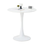 White Round Table Fixed Gina Kitchen Dining Room Living Room Nordic Modern Style Furniture Small Balcony Table 70CM