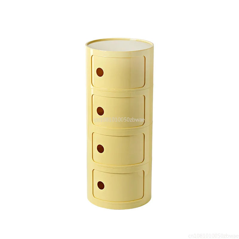 Nightstands Modular Bedside Table Round Large-capacity Storage Bedside Small Cabinet Bedroom Simple Storage Narrow Side Cabinet