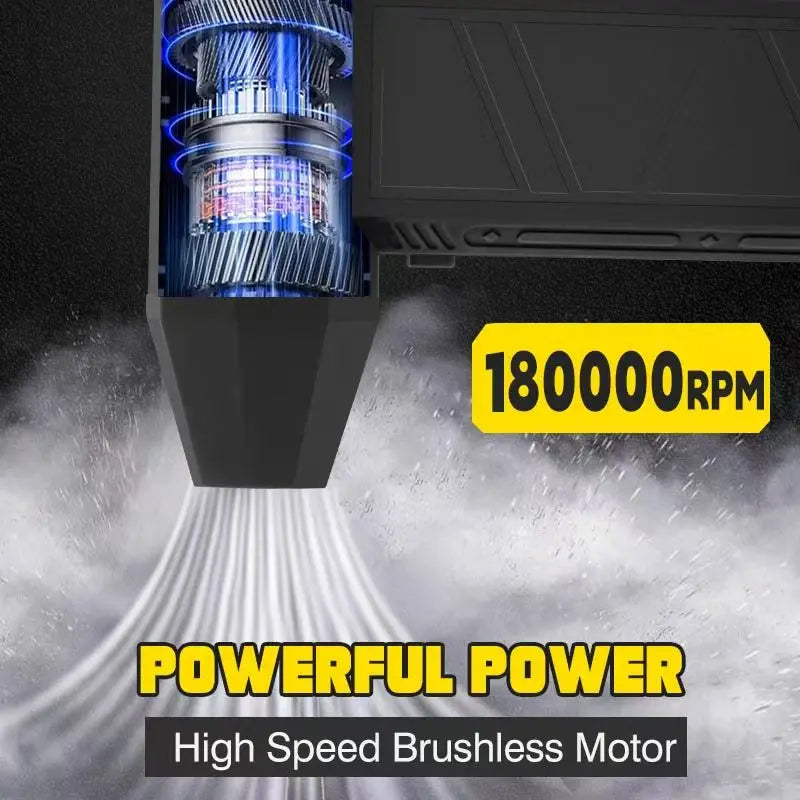 QiLiLai X3Max Handheld Mini Turbo Jet Fan,180000RPM Powerful air Blower Compressed air Duster for Car Dryer/PC/Home