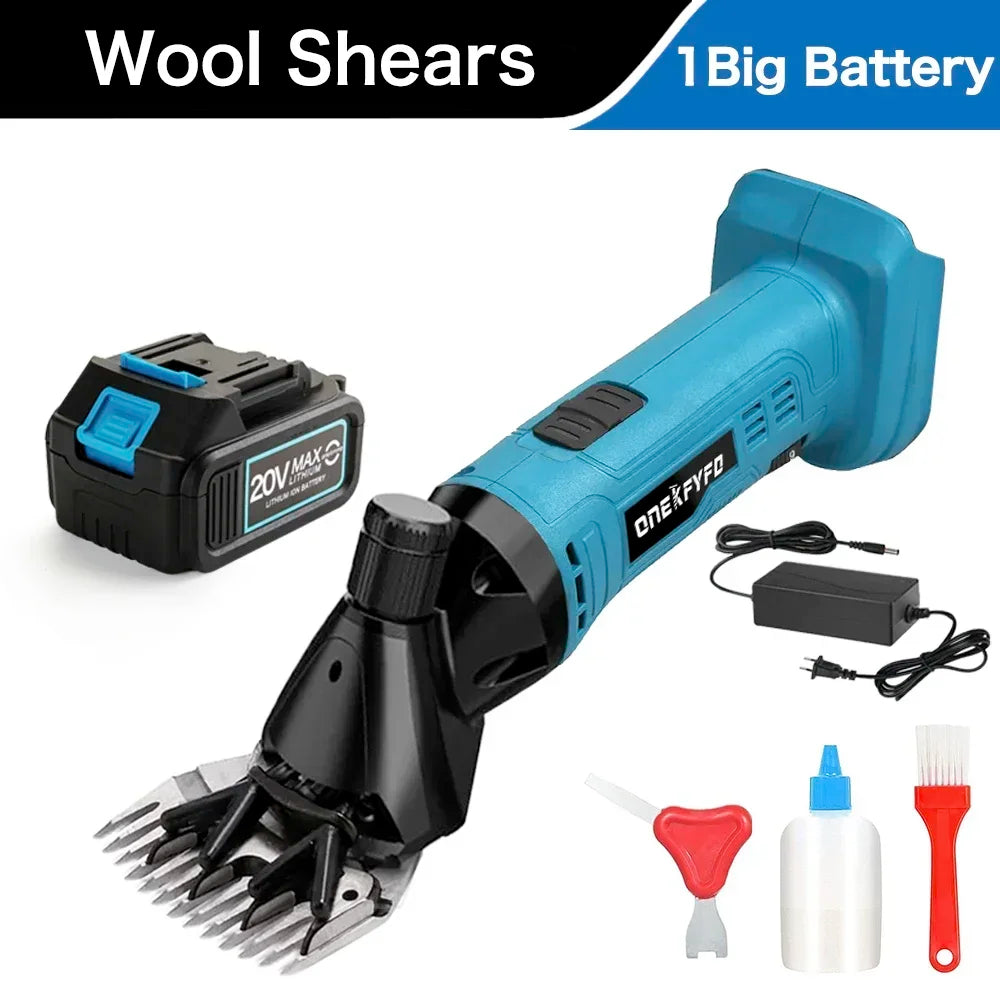 Wireless 6 speed 13 teeth Electric Wool Shears Pet Clipper Machine Goat Horse Hair Scissor Sheep Shearing for Makita 18V Battery