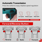 ONEVAN 3100N.M Torque Brushless Electric Impact Wrench Cordless Wrench Screwdriver Socket Power Tools For Makita 18V Battery Pin