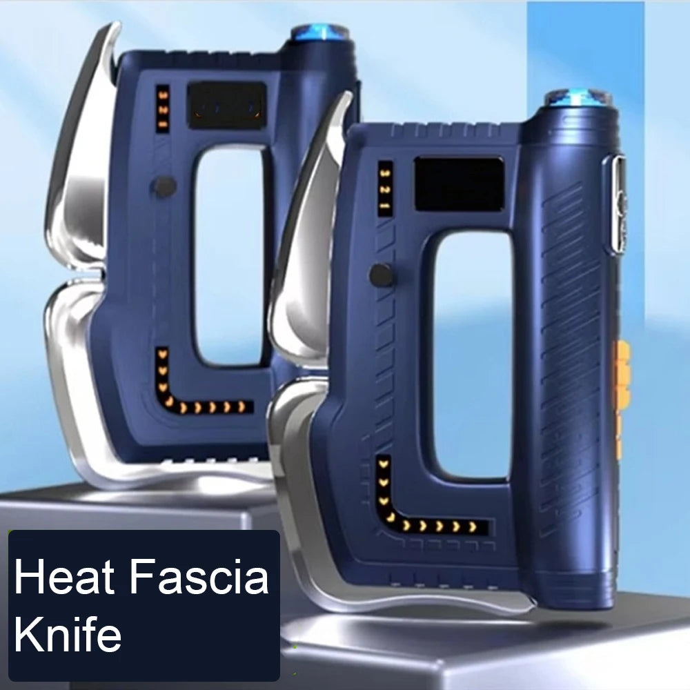 Electric Heating Guasha Scraping Fascia Massage Board Microcurrent Back Hot Compress Massager Gun Body Guasha Fascia Massage Gun