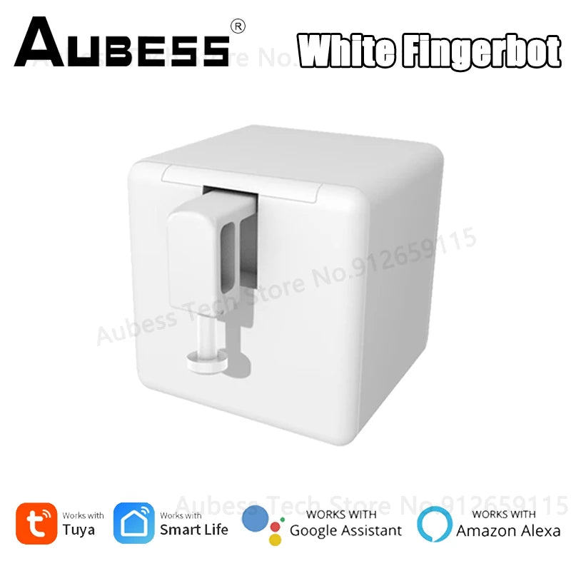 AUBESS Tuya Smart Cubetouch Switch Finger Button Pusher Robot Smart Home Voice Control For Alexa Assistant