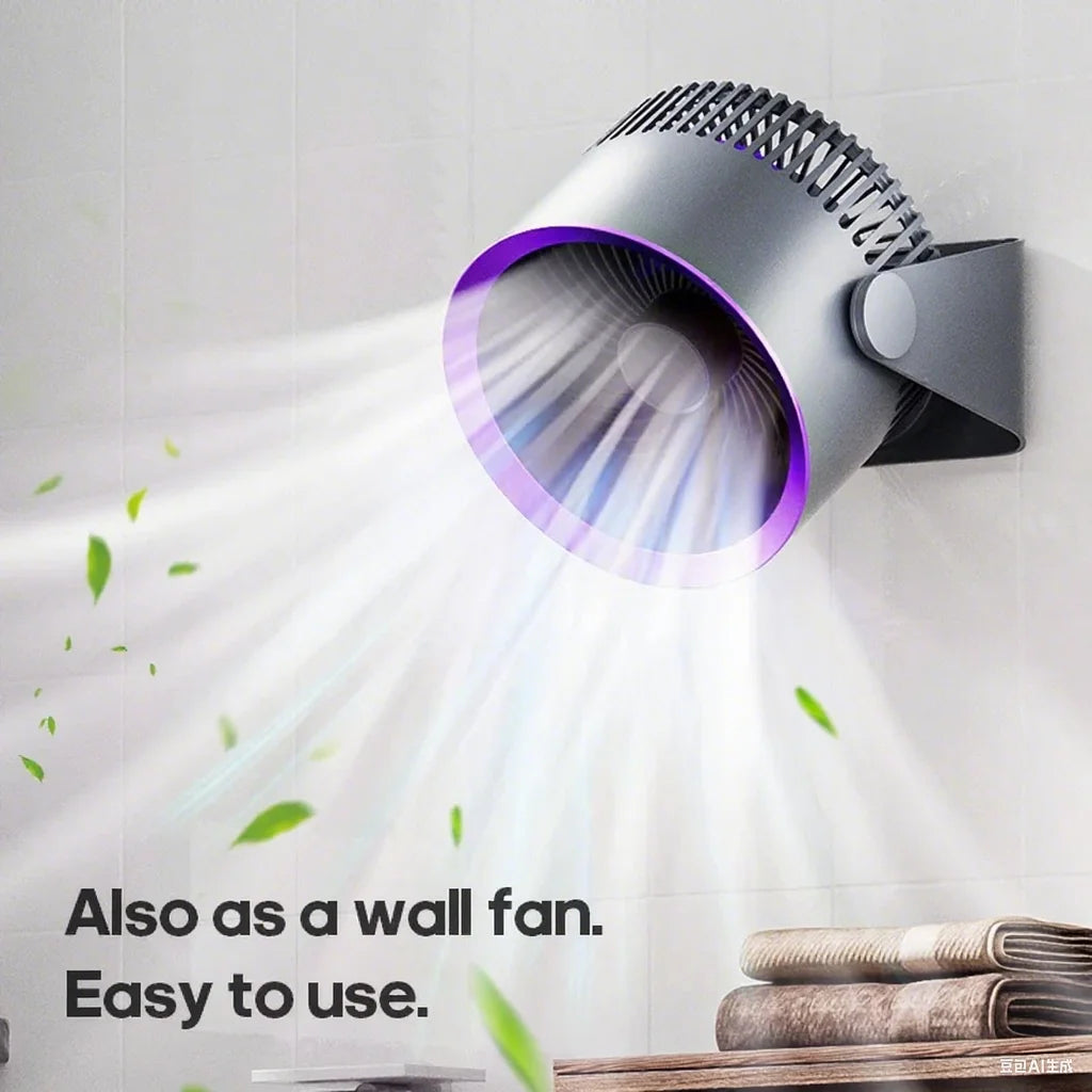 2025 New Multifunctional Electric Fan Circulator Wireless Portable Hom