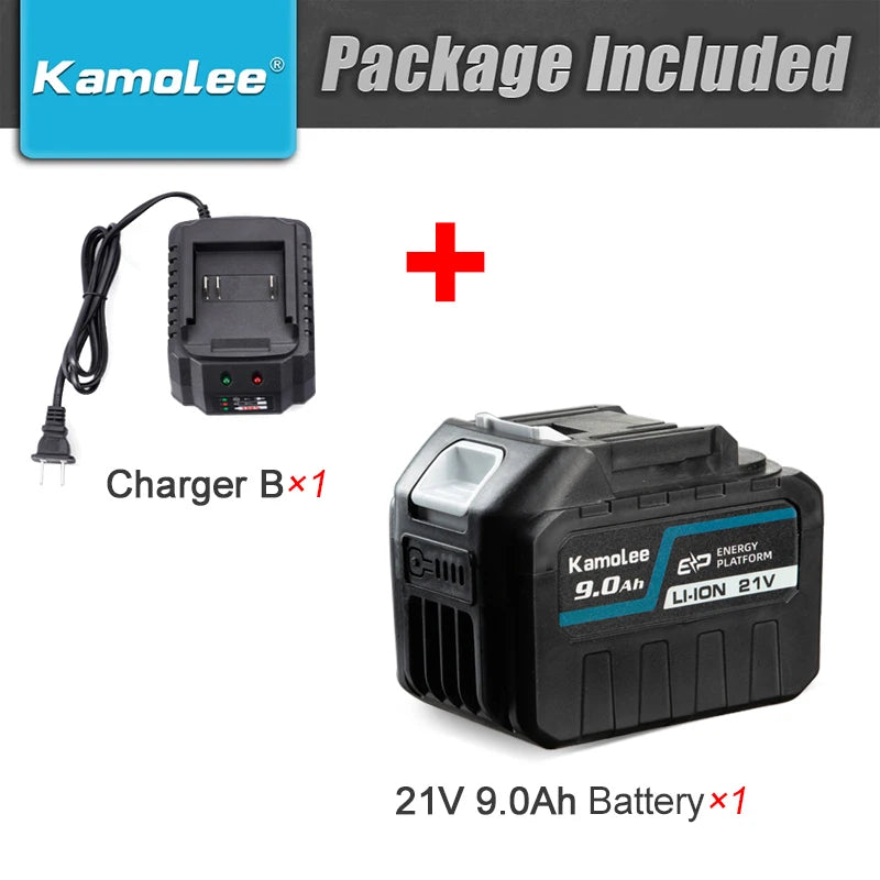 Kamolee 18V 5000mAh Li-ion Battery BL1860 Hand drill Battery Power tools Support Kamolee tools