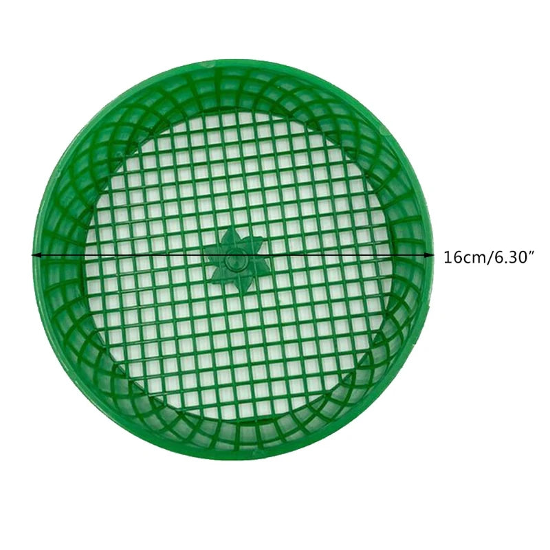 Plastic Garden Sieve Riddle Green For Composy Soil Stone Mesh Gardening Tool