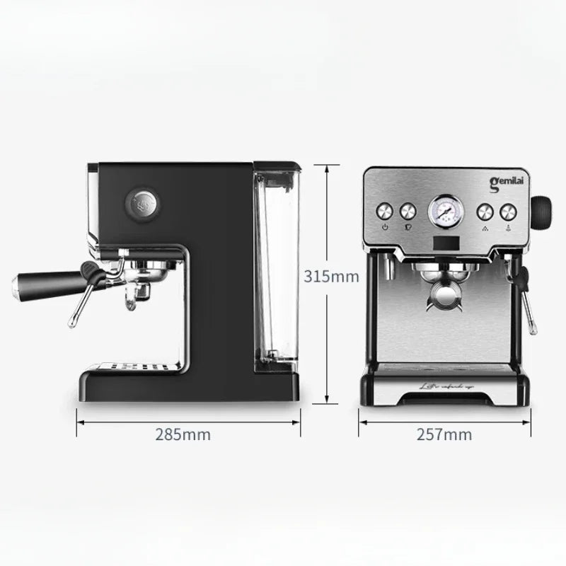 household coffee machine Italian semi-automatic pump-pressed coffee machine Multi-function milk coffee Suitable for beginners