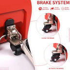 Steel Construction Front Wheels Packout Rolling Tool Box Caster Wheel Effortless Sliding Smooth Navigation Foldable Design