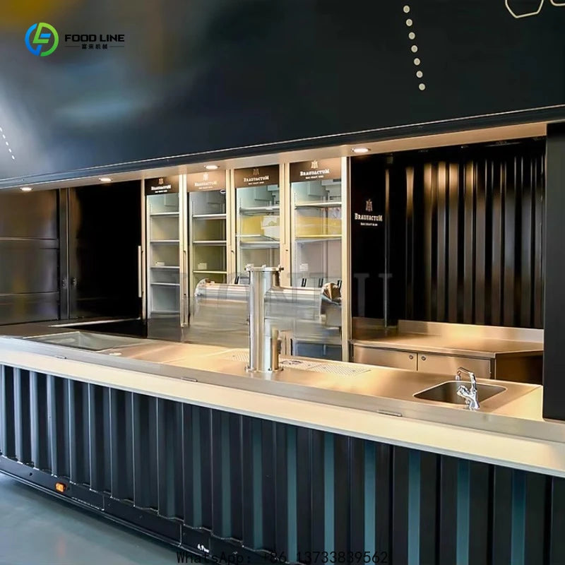 Customized Food Trailer Container Restaurant 20ft Container Restaurant with Kitchen