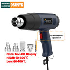 Construction Hair Dryer With Lcd 2000W Shrink Display Heat Gun 110v 220V Thermal Gun Powerful Thermal Blower Mini Hot Air Gun