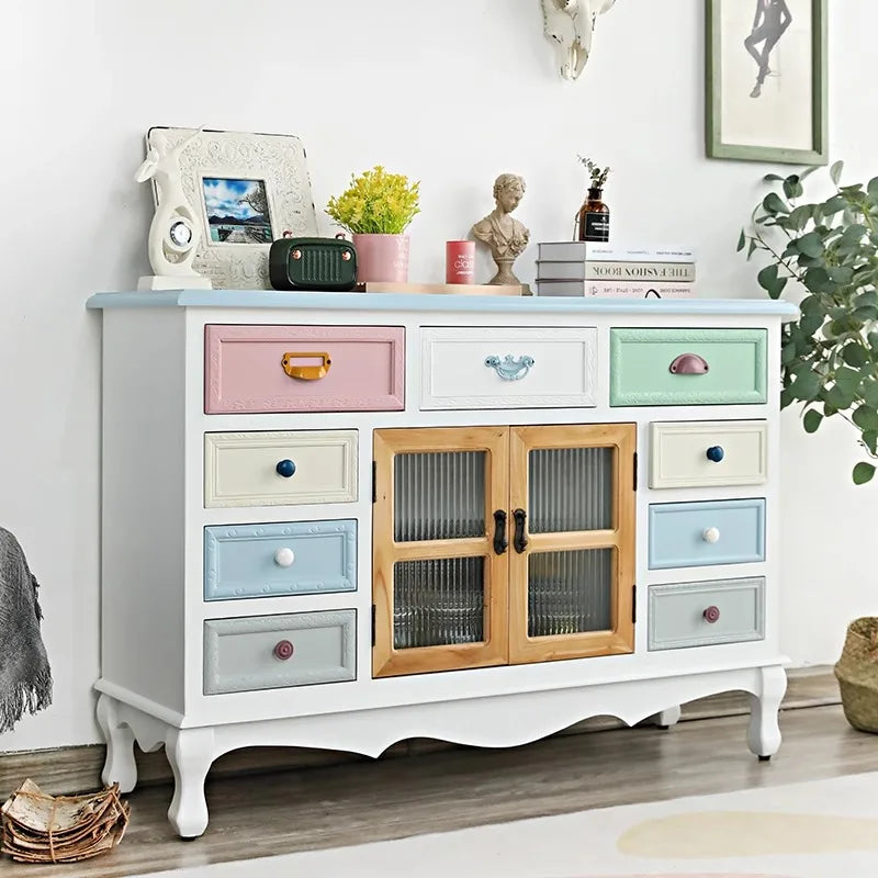 Cream Multipurpose Living Room Cabinets Child Safety Modern Display Cabinet Kitchen Storage Szafki Do Salonu Home Accessories