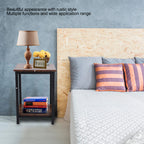 Household Supplies Simple Double Layer Storage Cabinet Side Industrial Coffee End Table for Living Room Bedroom Living Room Desk