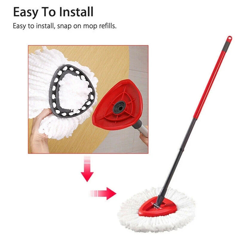 360 Rotating Mop Head for Vileda Wring Mopping Replacement Clean Microfibre Mop Refill Head Household Cleaning Tools Accessories