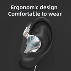 KZ ASX Headset 20 BA Units HIFI Bass In Ear Monitor balanced armature Earphones Noise Cancelling Earbuds Sport