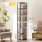 Rotating bookshelf 360 degree floor storage shelf Internet celebrity home simple student bookcase