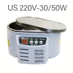 Ultrasonic Cleaner 30/50W Sonicator Bath 40Khz Degas for Watches Contact Lens Glasses Denture Teeth Electric Makeup Razor