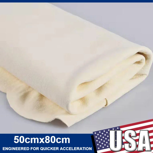 50x80CM Natural Deerskin Leather Clean Cloth Car Home Washing Care Quick Dry Cleaning Towel Super Absorbent Glass Drying Rags
