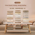 Formwell 80*50cm top 2 tier simple coffee table wood sofa table for Living Room easy assembling solid wood legs