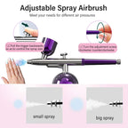 Rechargeable Airbrush with Compressor Portable Nail Art Air Brush Includes Spray Gun Tools for Nail Art Makeup Painting