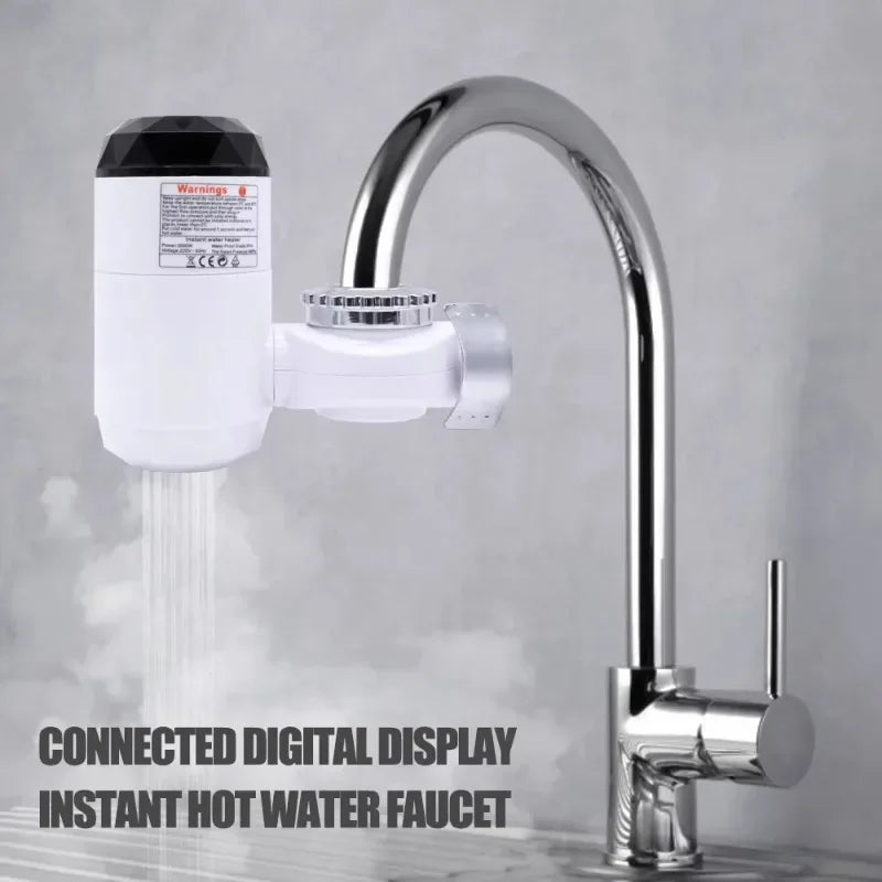 Kitchen Instant Eectric Water Heater Tap Hot Water Faucet Heater Cold Heating Faucet Tankless Instantaneous Water Heater Home