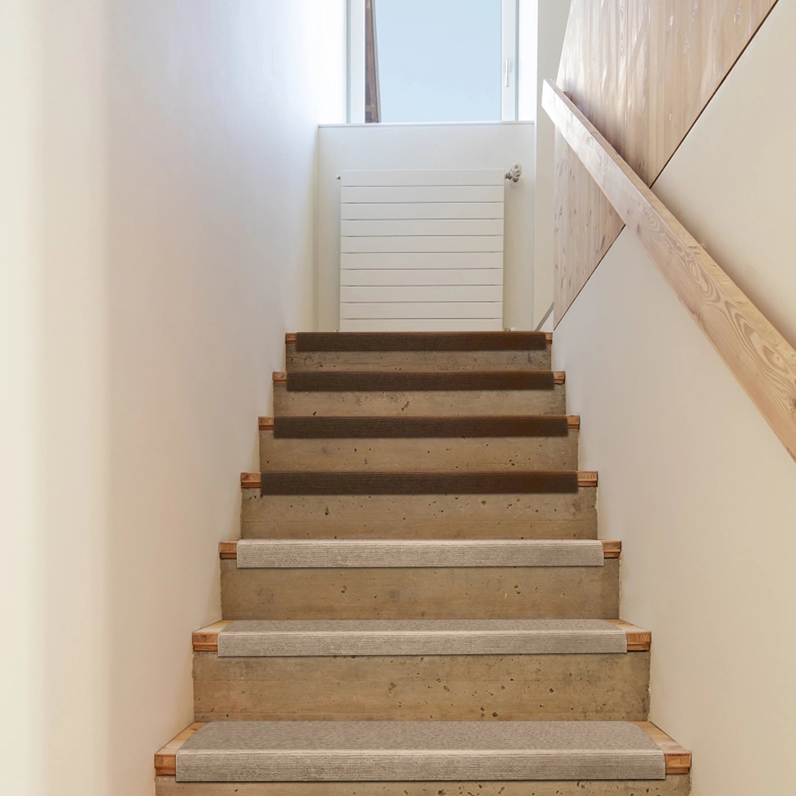 Set of 13 Stair Treads Indoor Non Slip / Skid Mats Step Pads Carpet Ru