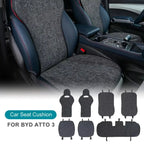 For BYD Atto 3 / Yuan Plus Tang Han Dolphin EV 2022 2023 2024 Seat Covers, Linen Cushion Breathable Pad Car Seat Mat Protector