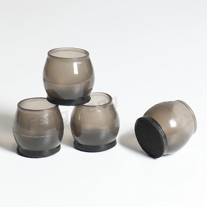 6 Size 4pcs black anti slip chair cover leg caps rubber floor feet protector pads furniture chaises sofa chaises legs fittings