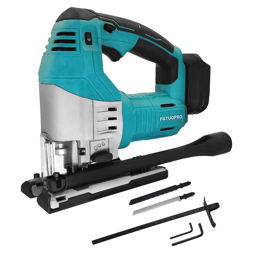 21V Brushless Cordless Jig Saw Electric Jigsaw 6 Speed 4 Position Orbital Setting Woodworking Power Tools Fit Makita 18V Battery