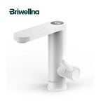 Briwellna Water Heater 220V 2 in 1 Basin Faucet Cold and Hot Water Tap Tankless Water Heater Flowing Eectric Faucet Heated Mixer
