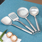 4Pcs Stainless Steel Kitchen Utensil Set Shovel Frying Spoon Soup Colander Spatula Kitchen Tools Set