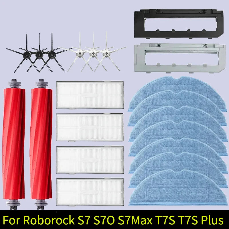 For Xiaomi Roborock S7 S70 S75 S7 Max T7S / T7S Plus Hepa Filter Mop Cloth Main Side Brush Vacuum Cleaner Parts Accessories