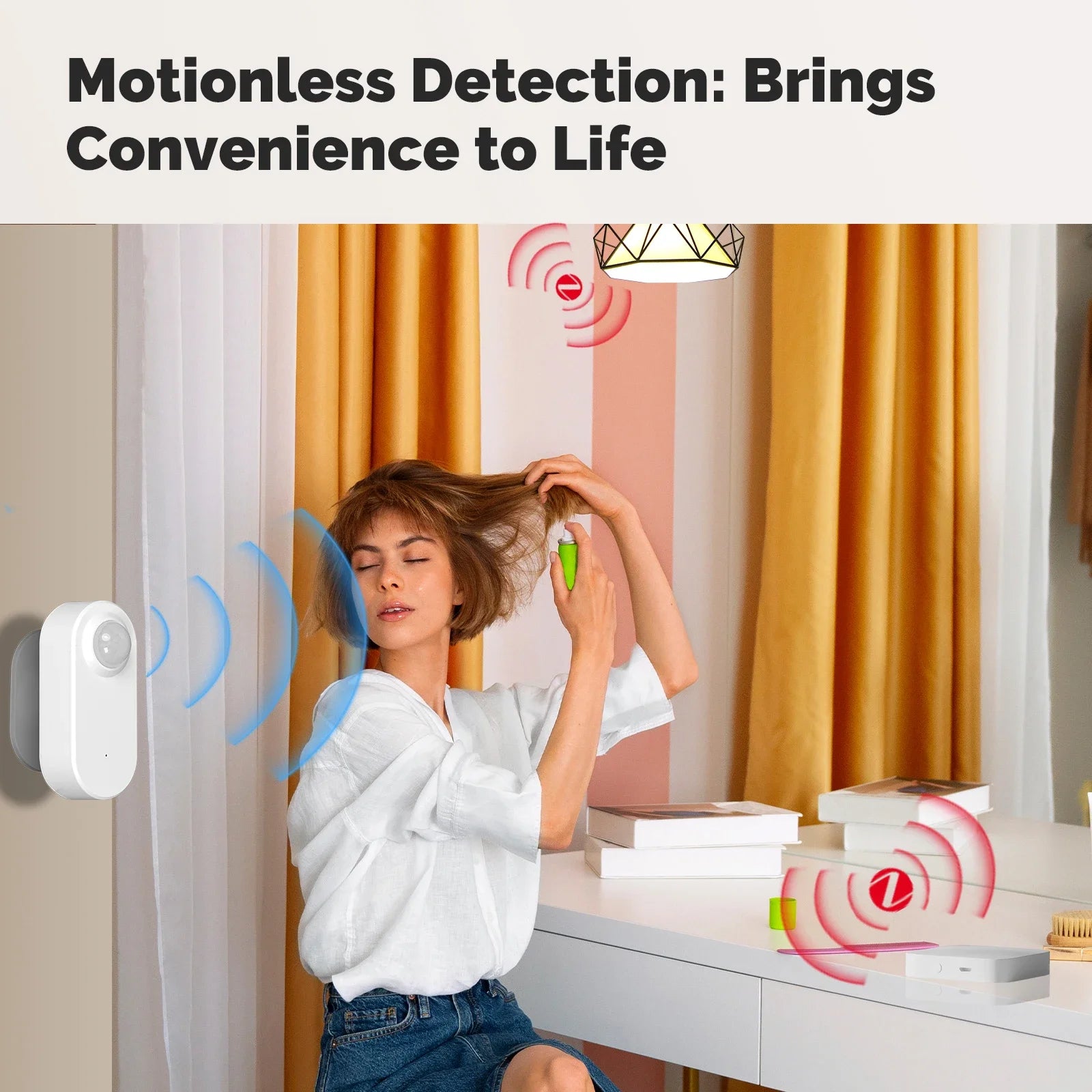 MOES Tuya ZigBee Smart Radar 24GHz mmWave Wireless Human Presence PIR Sensor App Remote Monitoring Motion&Motionless Detection