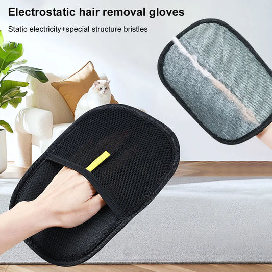 Pet Grooming Deshedding Gloves - Brush for Dogs, Cats & Rabbits with All Hair Types | AlluCanFind