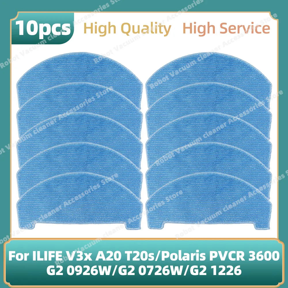 Compatible For ILIFE V3x, A20, T20s / Polaris PVCR 3600 / G2 0926W / G2 0726W / G2 1226 Side Brush Hepa Filter Mop Cloth Parts