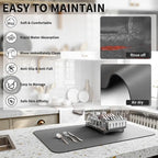 Kitten Cute Cat Kitchen Tableware Drying Mat Coffee Machine Drain Pad Countertop Absorbent Draining Mat Dinnerware Table Decor