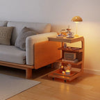 Solid Wood Sofa Side Several Movable Living Room Side Cabinet Bedside Shelf Simple Household Coffee Small Table