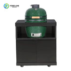 Customized Black Titanium 304 Stainless Steel BBQ Island with Modular Design for Outdoor Kitchen Kamado BBQ Grill Sink Cabinet