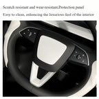 For Tesla Model 3 Highland 2024 Car Accessories Steering Wheel Patch Decorative Protective Cover Sticker Steering Wheel Sticker