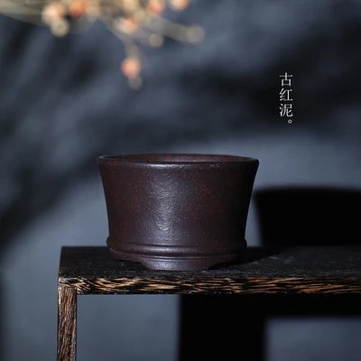 Crude Pottery Purple Sand Plants Pot, Table Vase, Breathable Garden Decoration, Home