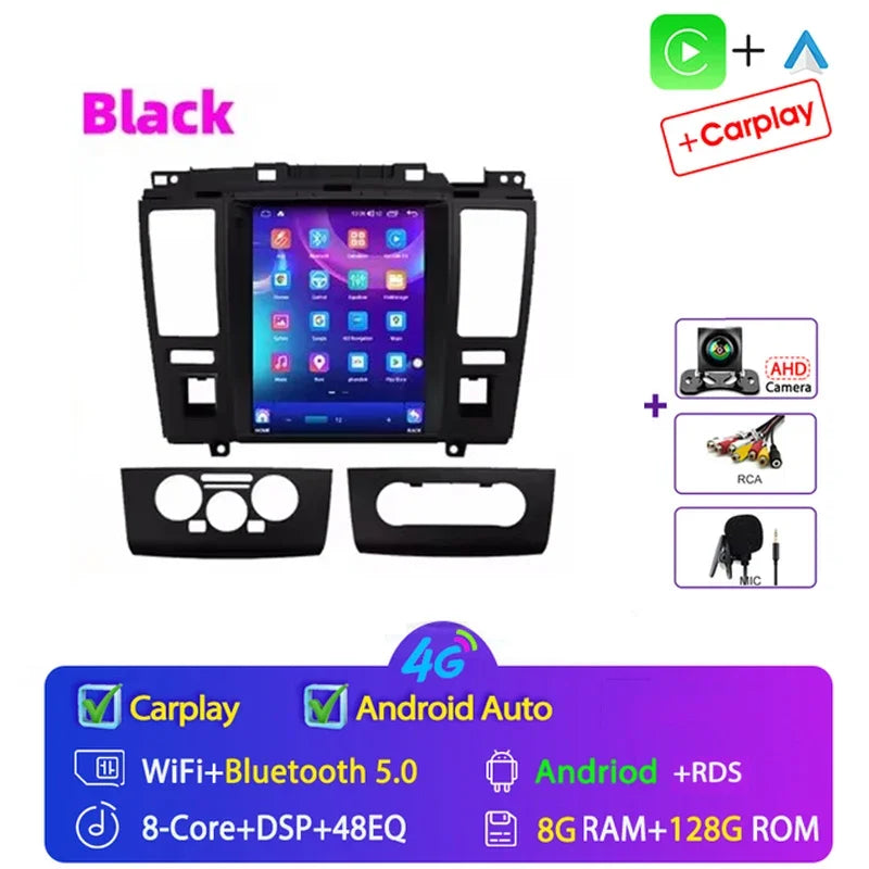 For Nissan Tiida Versa 2004 2005 - 2013 for Tesla Style 9.7" Android 15 Car Android auto Wireless Carplay Radio GPS Navi NO DVD