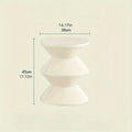 Chic Shoe Changing Stool, Elegant Hourglass Shaped Round Stool Perfect for Living Room & Bedroom - Available in White/Black