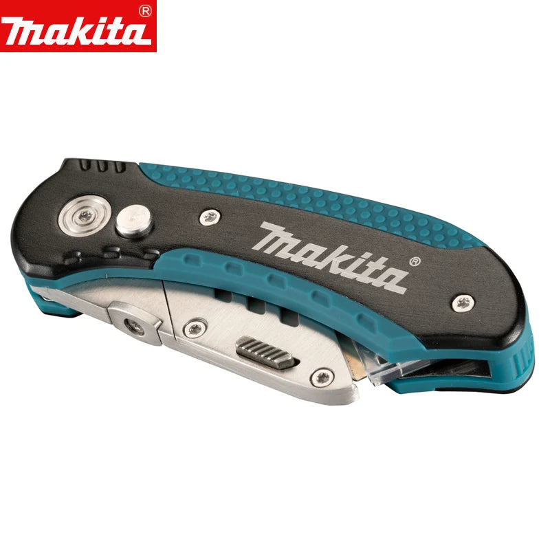 Makita E-10908 Utility Knife Quick Change Folding Manual Retractable Safe Portable Hand Tools Folding Knife With 10 Blades