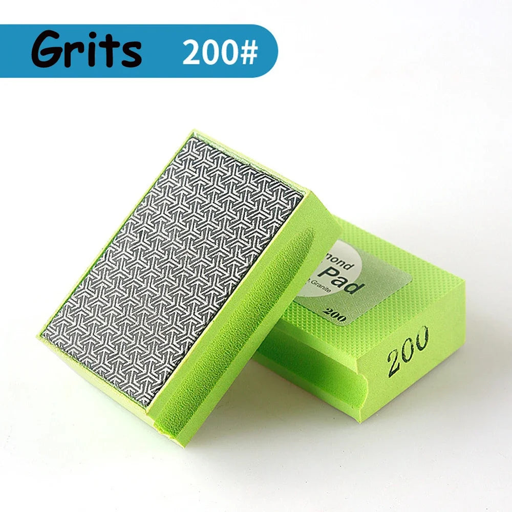 Professinal 1-7Pc Diamond Hand Polishing Pad Marble Stone Ceramic Abrasive Sanding Disc Tile Glass Abrasive Grind Block Polisher