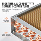 VEVOR Heat Exchanger Water to Air 18"x 20" for Outdoor Wood Furnaces Residential Heating and Cooling and Forced Air Heating