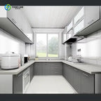 Customized Kitchen Cabinet With Marble Countertop Eco Friendly Cabinetry Waterproof for Hotel Restaurant Home Kitchen Decoration