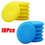 10Pcs Round Car Waxing Polish Wax Foam Sponge High Density Applicator