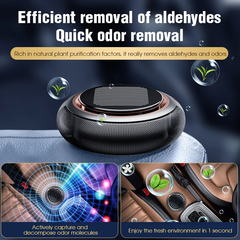 New High-Quality Solar Energy Rotating Aromatherapy Car Air Freshener Perfume Fragrance Aroma Diffuser Decoration Accessories