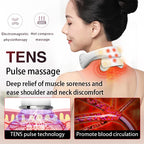 UKL Pulse Back Neck Massager Wireless Smart Shoulder and Neck Massager Heating Pain Relief Muscle Impact Massage Health Care