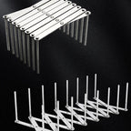 Kitchen Gadgets Pot Lid Rack Pan Lid Organizer Retractable Foldable Stainless Steel Plate Dish Holder Shelf Tableware Storage